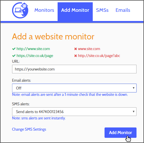 how to monitor website