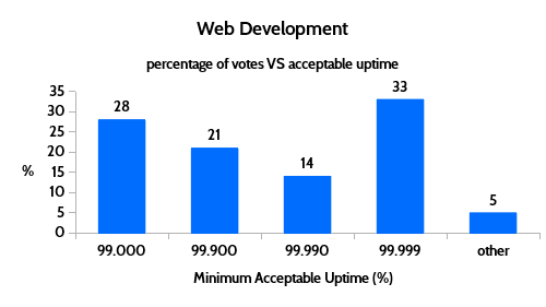 web development acceptable uptime results