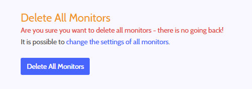 bulk delete website monitors