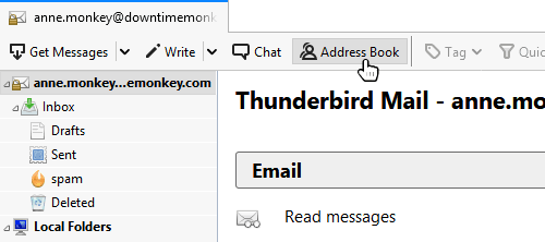 mozilla thunderbird email insert button not highliughted